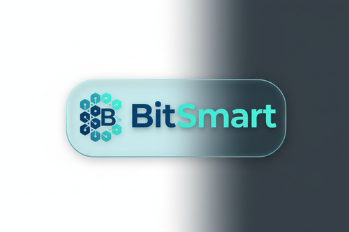 logo para la tienda de informática nombre: BitSmart 